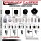 Service Caster 3.5'' Hard Rubber Wheel Swivel 7/16'' Grip Ring Stem Caster with Brake SCC-GR20S3514-HRS-PLB-716138 - alternate 3